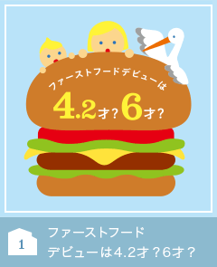 ファーストフードデビューは4.2才？6才？